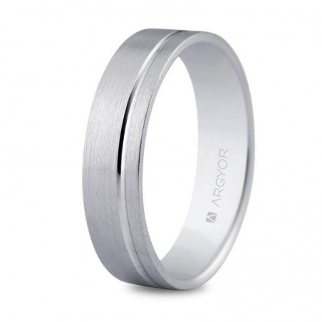 Alianza de boda en plata 5mm interior confort