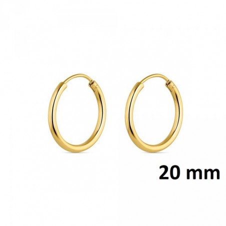 Aros de Plata Chapada de 20mm