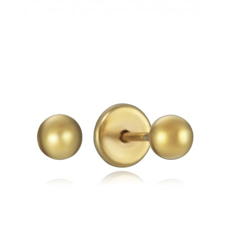 Pendientes Plata Viceroy Bola Lisa con Baño de Oro para bebé