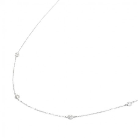 Collar Oro Blanco c/Diamantes