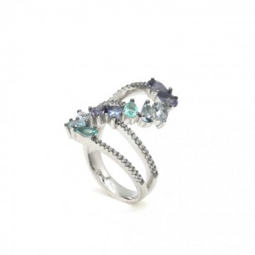 Anillo de Plata con Cuarzos
