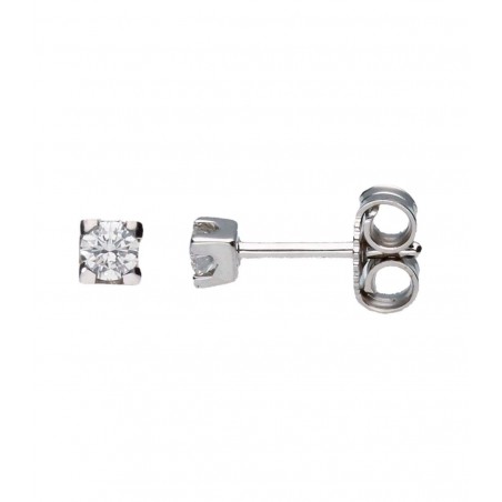 Pendientes Oro Blanco 18K Con Diamantes 