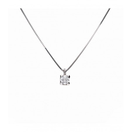 Colgante Oro Blanco 18K C/ Diamante