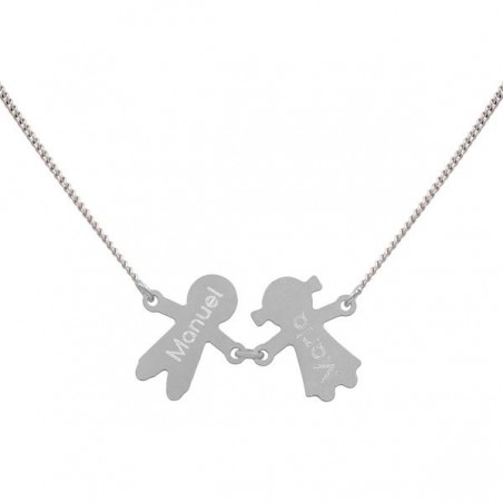 Colgante niño y niña con nombre personalizado