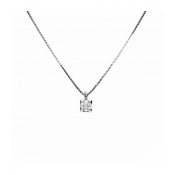 Colgante Oro Blanco 18K C/Diamante