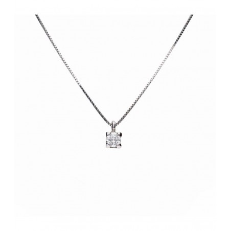 Colgante Oro Blanco 18K C/Diamante