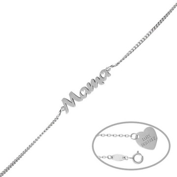 Pulsera Plata Nombre Personalizado + Corazón