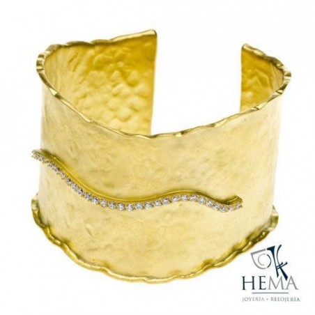 Brazalete de metal bañadop en oro18kts
