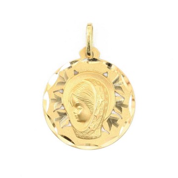Medalla Oro 18Kts Virgen Niña