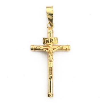 Cruz de Oro 18Kts con Cristo - 17X32mm