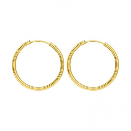 Aros de Plata Chapada 25 x 2 mm
