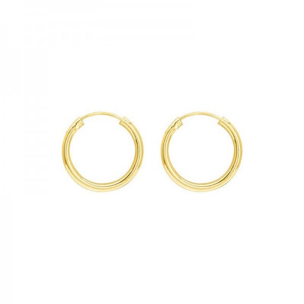 Aros de Plata Chapada 18 x 2 mm Aros de Plata Chapada 18 x 2 mm