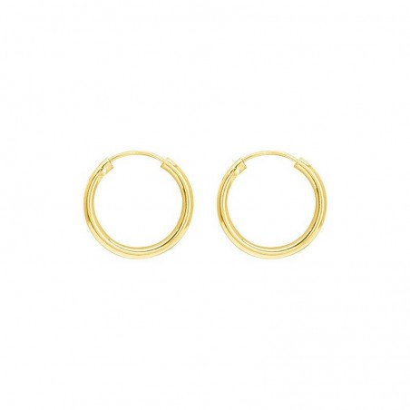 Pendientes Aros Chapados 18 x 2 mm