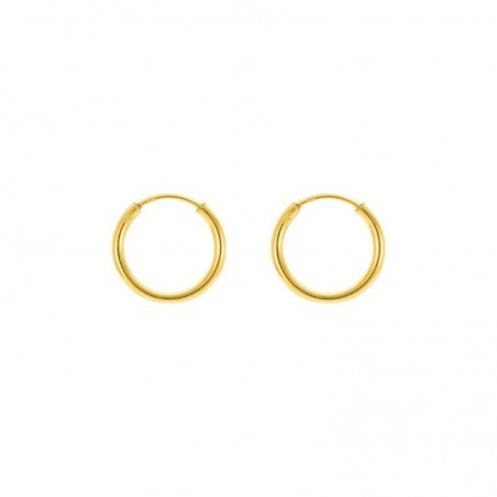Pendientes Aros Chapados 16 x 2 mm