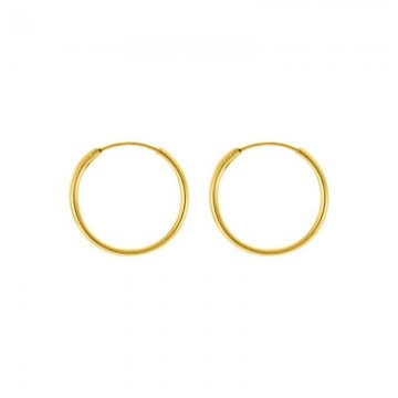 Aros de Plata Chapada 20 x 1.5 mm