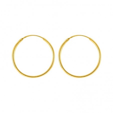 Pendientes Aros Chapados 25 x 1.5 mm
