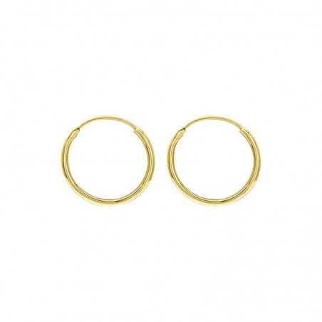 Pendientes Aros Chapados 18 x 2 mm