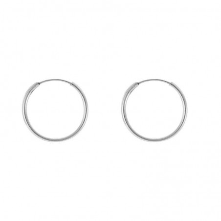 Aros de Plata Rodiada 18 x 1,5 mm