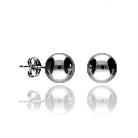 Pendientes Bola Plata 8mm