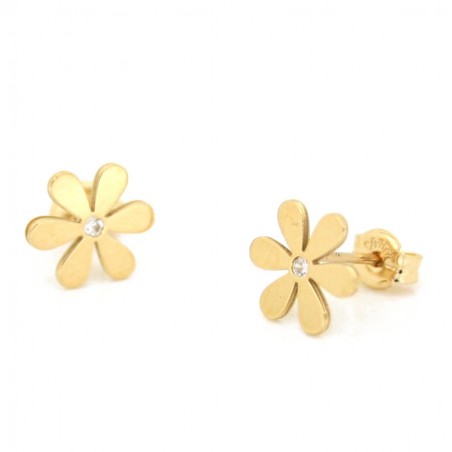 Pendientes Oro 18Kts Flor 