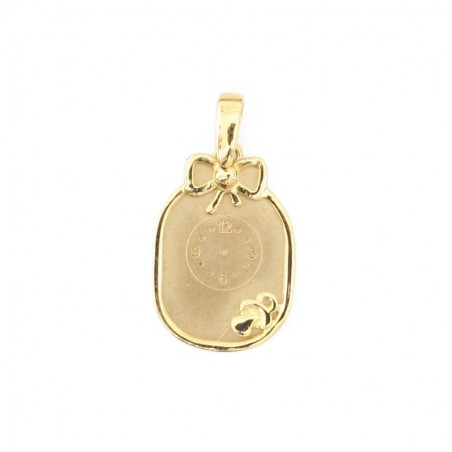 Medalla Colgante Oro Reloj
