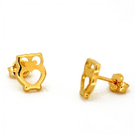 Pendientes Oro 18K Buho