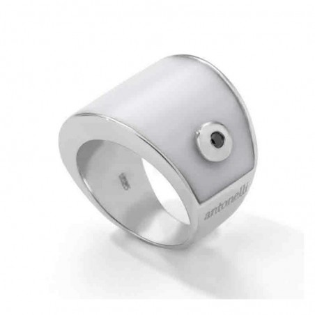 Sortija Plata con Onix Blanco