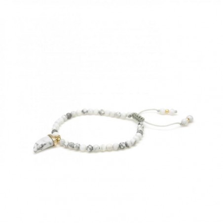 Pulsera de Plata Howlita Blanca