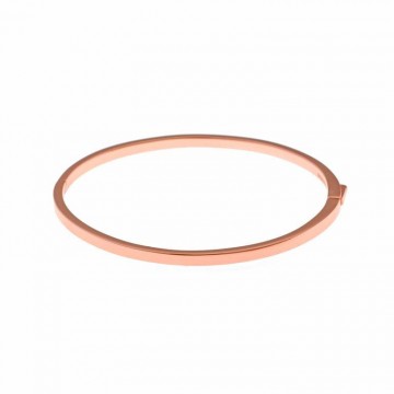 Pulsera de plata rígida Rosa Salvatore