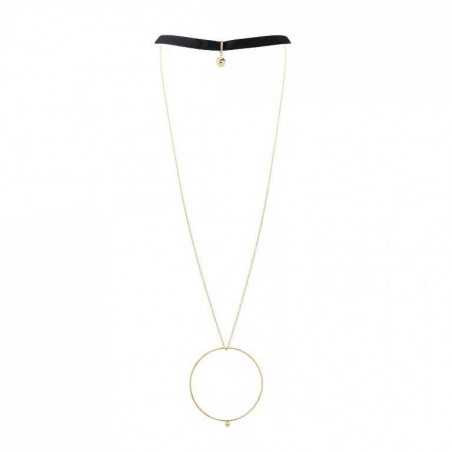 Collar de Plata Chocker con Aro