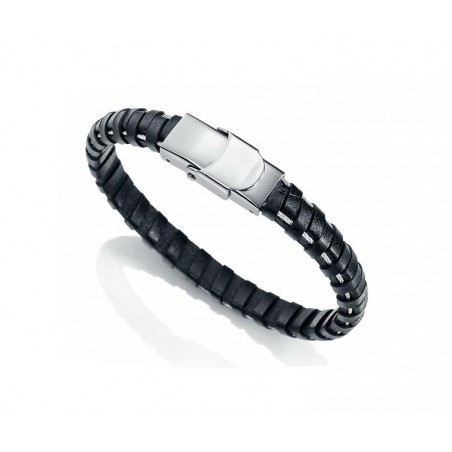 Pulsera de acero y piel Viceroy