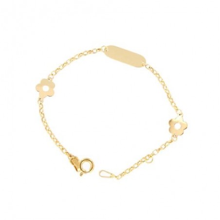 Pulsera Oro 18K Flor