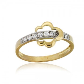 Anillo Oro 18kts - Flor