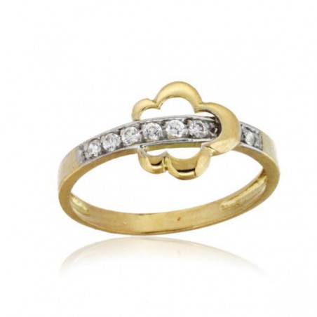 Anillo Oro 18kts - Flor