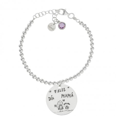 Pulsera Bolas Dibujasueños Plata -23mm