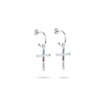 Pendientes Huggies SS piedras CRUCES