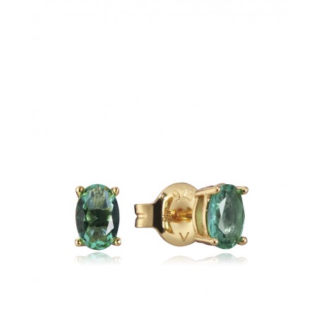 Pendientes de Plata Bañada en Oro