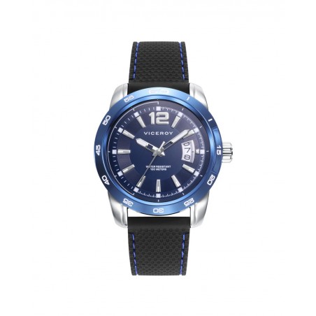 Reloj de hombre Viceroy Heat con caja de acero y correa negra de silicona