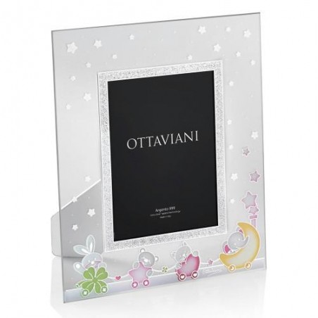 Marco de cristal Ottaviani plateado Infantil Rosa