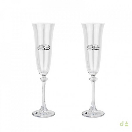 Copas de Cristal de Bohemia con Alianzas 