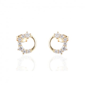 Pendientes Oro 18K Circonitas