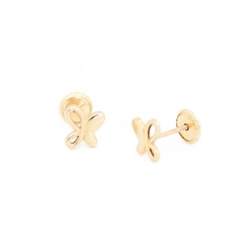 Pendientes Oro 18K Mariposa