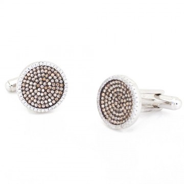 Gemelos de Plata Salvatore Redondos con Circonitas
